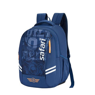 Buy blue Safari Duplex 03 Casual Backpack with 32 L Armor Base, 2 Compartments, Bottle Holder, Front Pocket, 8 inch side pocket,Improved  back &amp; Shoulder Straps,Printed School Bag for Boys and Girls, College Backpack, Office Bag, Travel Bag