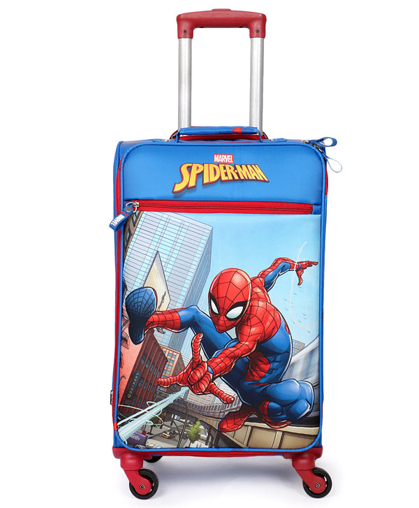 Novex Marvel Original Spider Man Polyester Kids Trolley Bag with 4 Wheel 22"