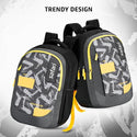 Safari Triplex 01 Casual Backpack with 37L capacity with Armor Base, 3 Compartments, Bottle Holder Pocket, Front Pocket, 8 inch side pocket, Improved back & shoulder straps,Printed School Bag for Boys and Girls, College Backpack, Office Bag, Travel Bag
