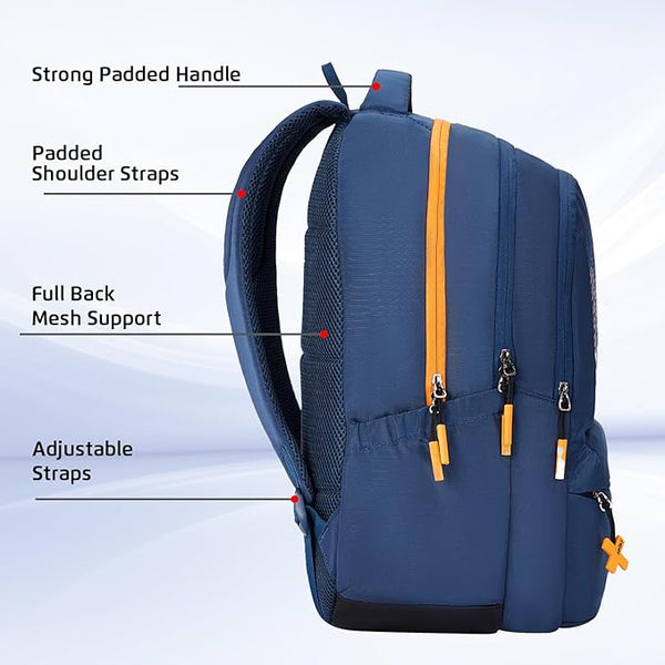 Safari Bonus 37L Casual Backpack with Armor Base, with detachable Free Sling Bag, Side Bag, Bottle Holder, Front Pocket, File Holder, School & College Bags, Office Bag, Travel Bag