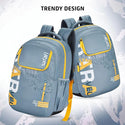 Safari Triplex 03 Casual Backpack with 37L capacity with Armor Base, 3 Compartments, Bottle Holder Pocket, Front Pocket, 8 inch side pocket, Improved back & shoulder straps,Printed School Bag for Boys and Girls, College Backpack, Office Bag, Travel Bag