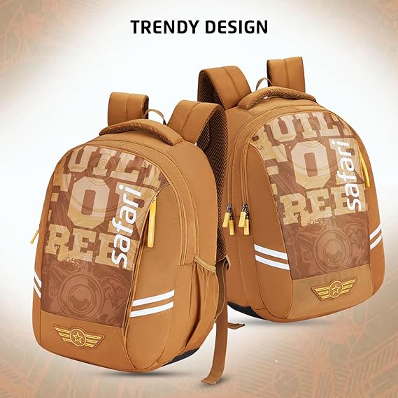 Safari Duplex 03 Casual Backpack with 32 L Armor Base, 2 Compartments, Bottle Holder, Front Pocket, 8 inch side pocket,Improved  back & Shoulder Straps,Printed School Bag for Boys and Girls, College Backpack, Office Bag, Travel Bag
