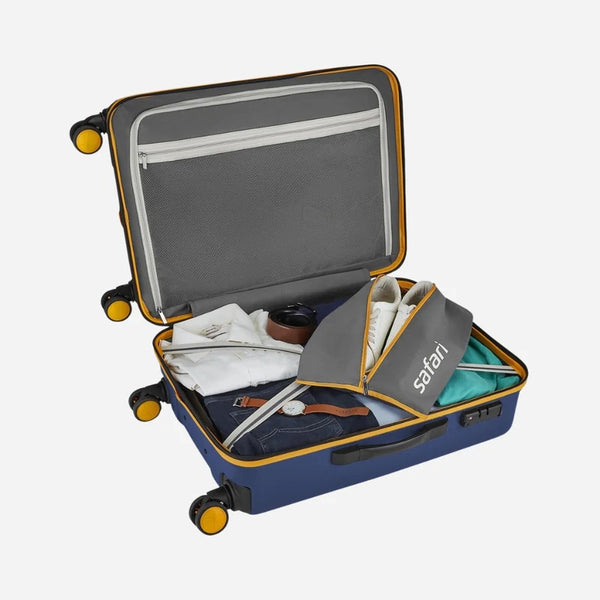 Safari Defender Polycarbonate Trolley Bag with TSA lock and Dual Wheels