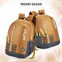 Safari Triplex 04 Casual Backpack with 37L capacity with Armor Base, 3 Compartments, Bottle Holder Pocket, Front Pocket, 8 inch side pocket, Improved back & shoulder straps,Printed School Bag for Boys and Girls, College Backpack, Office Bag, Travel Bag