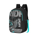 Safari Triplex 02 Casual Backpack with 37L capacity with Armor Base, 3 Compartments, Bottle Holder Pocket, Front Pocket, 8 inch side pocket, Improved back & shoulder straps,Printed School Bag for Boys and Girls, College Backpack, Office Bag, Travel Bag