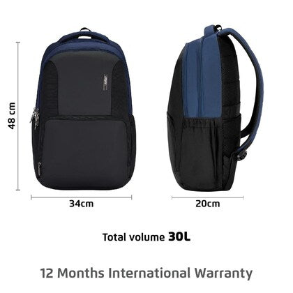 Safari Ace 30L Formal Laptop Backpack with Raincover, Antitheft Pocket, 2 Compartment, Front Pocket, Smart Trolley Sleeve, Office Bag, College Backpack, Travel Bag, School Bag