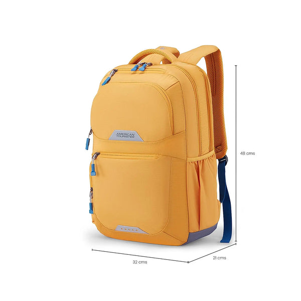 American tourister Brett 3.0 Laptop Backpack 01 Golden Yellow