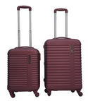 Safar Combo bag (Set of 2) 4 Wheels Lightweight Hard Luggage With TSA Lock Pack of 2 Maroon