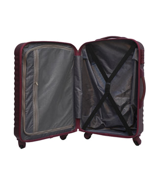 Safari Medium check-in 4 Wheels Lightweight Hard Luggage With TSA Lock 65 (CM) - Maroon