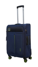 Safari Medium check-in Suitcase (71 cm) 8 Wheels expandable soft luggage Blue