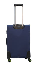 Safari Medium check-in Suitcase (71 cm) 8 Wheels expandable soft luggage Blue