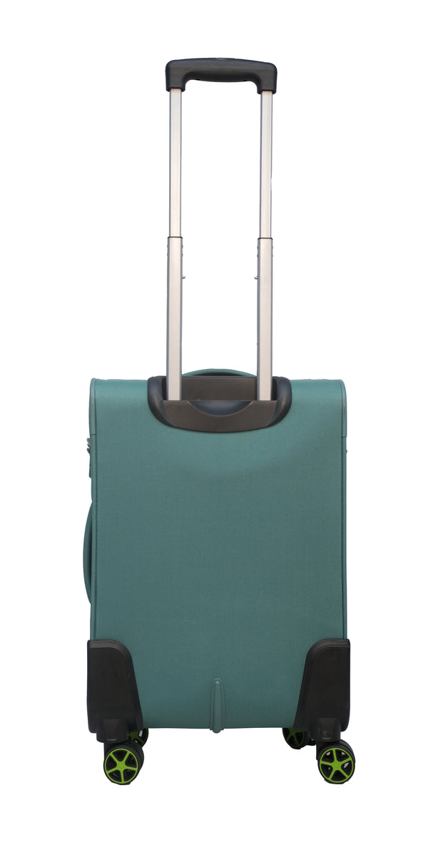 Safar Large check-in Suitcase (81 cm) 8 Wheels expandable soft luggage Teal (Green)