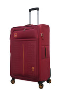 Safari Large Medium Check-in Suitcase (71 cm) 8 Wheels expandable soft Maroon