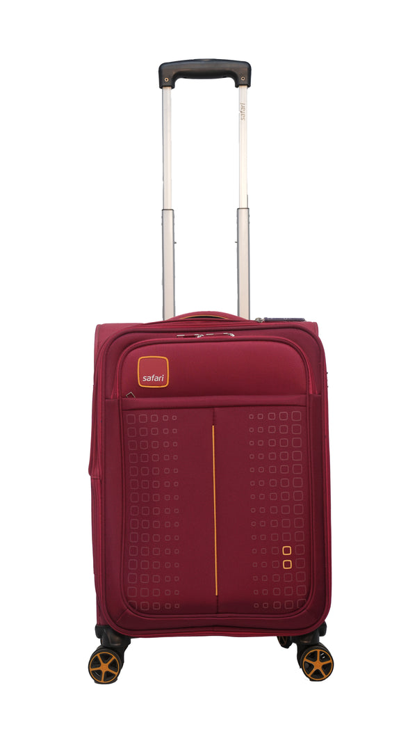 Safari Small Cabin Suitcase (59 cm) 8 Wheels expandable soft luggage Maroon
