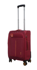 Safari Small Cabin Suitcase (59 cm) 8 Wheels expandable soft luggage Maroon