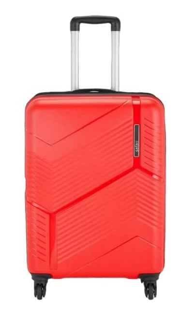 Safari Carter Hard Luggage Trolley Bags - Red
