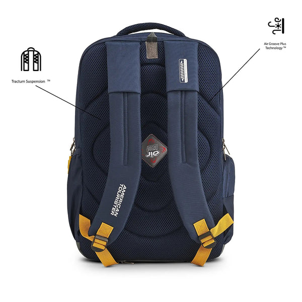 American tourister Brett Laptop Backpack 02 Blue Ink - Genx Bags Online