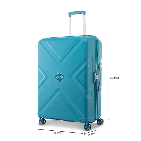 American tourister Kross Plus Spinner Medium Suitcase bag (68 cm) Green - Genx Bags Online