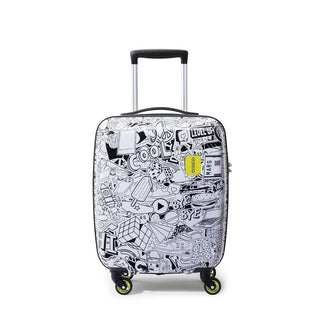 American tourister Swag-on Grafitti White Spinner Cabin (53.5 cm) - Genx Bags Online