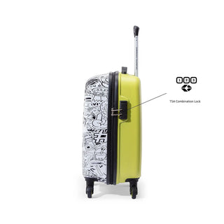 American tourister Swag-on Grafitti White Spinner Cabin (53.5 cm) - Genx Bags Online