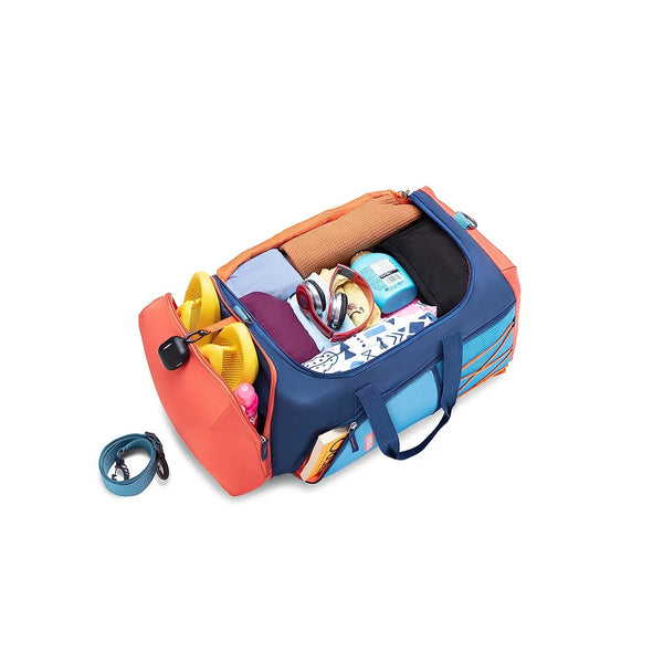 American tourister Zino Duffle Cabin Bag (52 cm) Blue Orange - Genx Bags Online