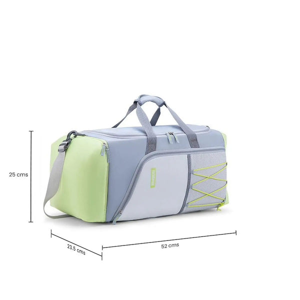 American tourister Zino Duffle Cabin Bag (52 cm) Grey Lime - Genx Bags Online