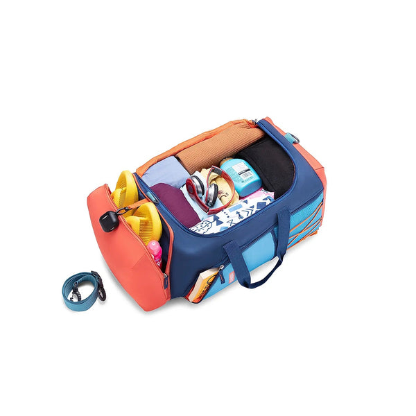 American tourister Zino Duffle Medium Bag (62 cm) Blue Orange - Genx Bags Online