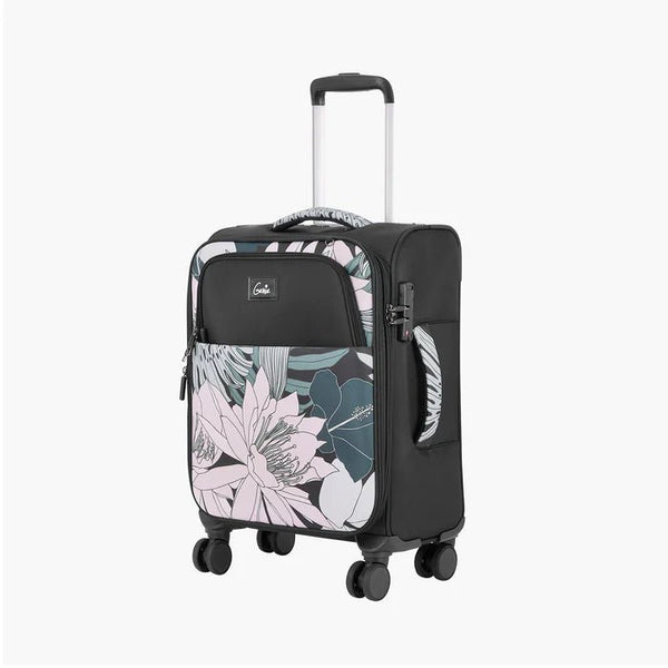 Genie Bahamas Soft Luggage- Black 57 CM - Genx Bags Online