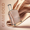 Genie Glam Hard Luggage- Gold 55 CM - Genx Bags Online