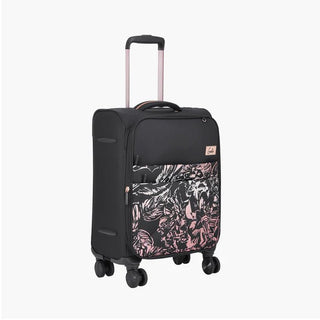 Genie Hazel Soft Luggage Cabin Bag 57 (CM) Black - Genx Bags Online
