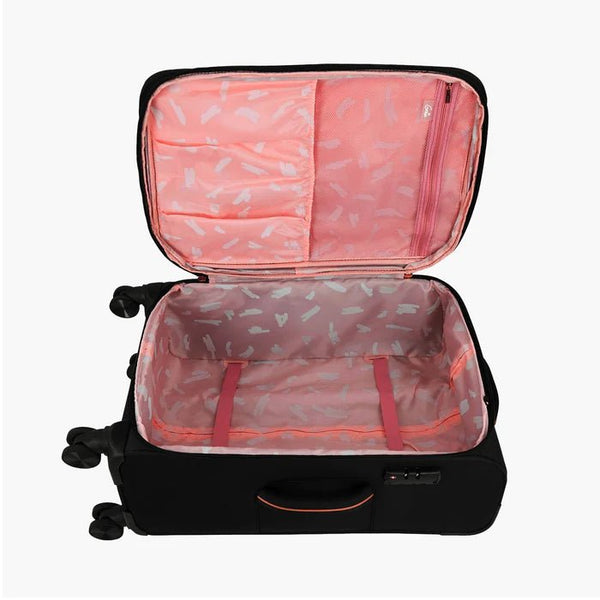 Genie Hazel Soft Luggage Medium Bag 68 (CM) Black - Genx Bags Online