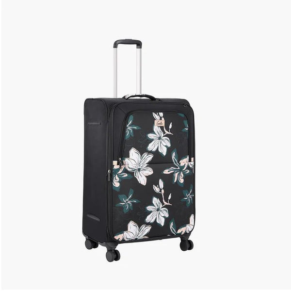 Genie Lily Soft Luggage Cabin Bag 57 (CM) Black - Genx Bags Online