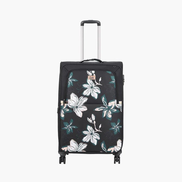 Genie Lily Soft Luggage Cabin Bag 57 (CM) Black - Genx Bags Online