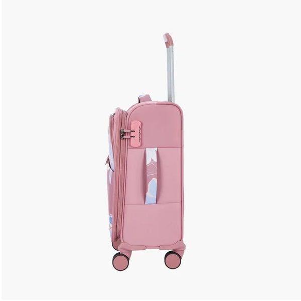 Genie Lily Soft Luggage Cabin Bag 57 (CM) Pink - Genx Bags Online