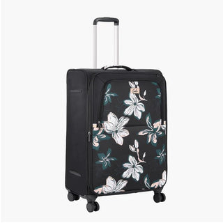 Genie Lily Soft Luggage Medium Bag 68 (CM) Black - Genx Bags Online