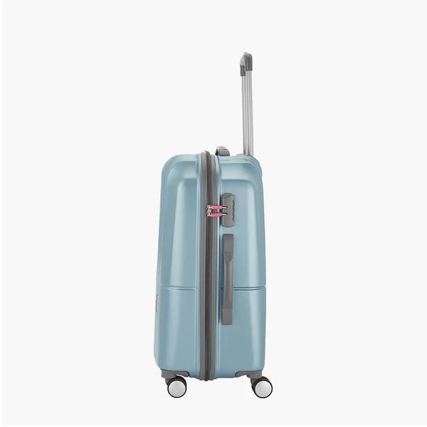 Genie Palm Hard Luggage- Pearl Blue 55 CM - Genx Bags Online