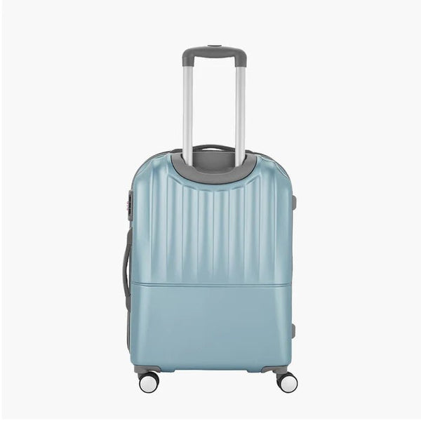 Genie Palm Hard Luggage- Pearl Blue 55 CM - Genx Bags Online