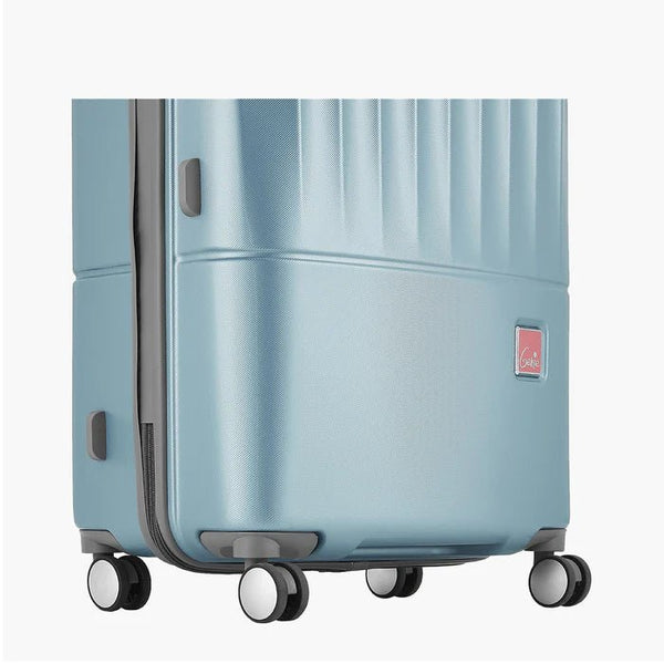 Genie Palm Hard Luggage- Pearl Blue 55 CM - Genx Bags Online