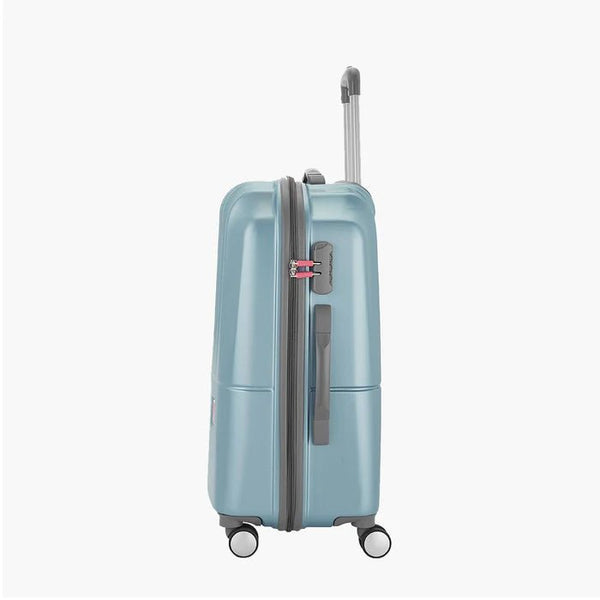 Genie Palm Hard Luggage- Pearl Blue 66 CM - Genx Bags Online