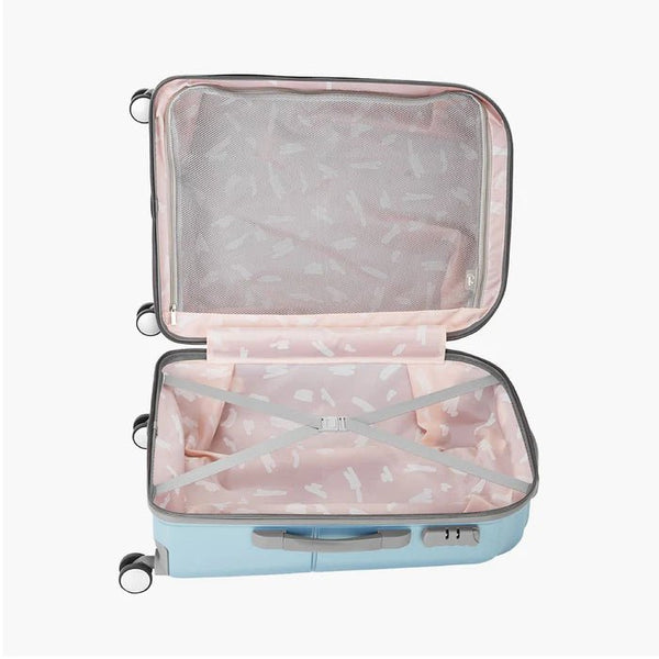 Genie Palm Hard Luggage- Pearl Blue 79 CM - Genx Bags Online