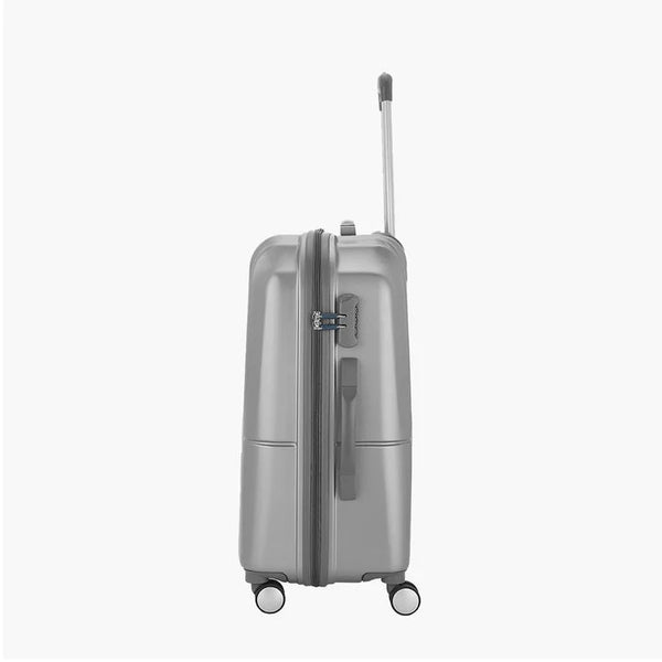 Genie Palm Hard Luggage- Silver 55 CM - Genx Bags Online