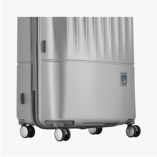 Genie Palm Hard Luggage- Silver 55 CM - Genx Bags Online