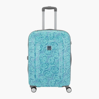 Genie Rose Hard Luggage- Cyan 55 CM - Genx Bags Online