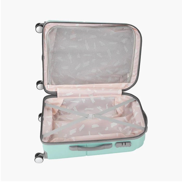 Genie Rose Hard Luggage- Cyan 66 CM - Genx Bags Online
