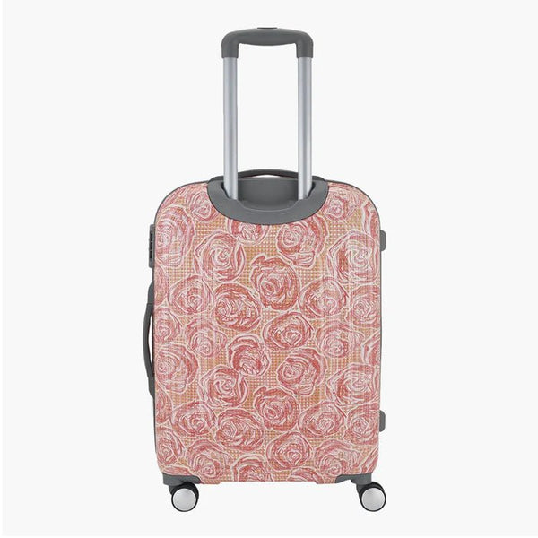 Genie Rose Hard Luggage- Pink 55 CM - Genx Bags Online
