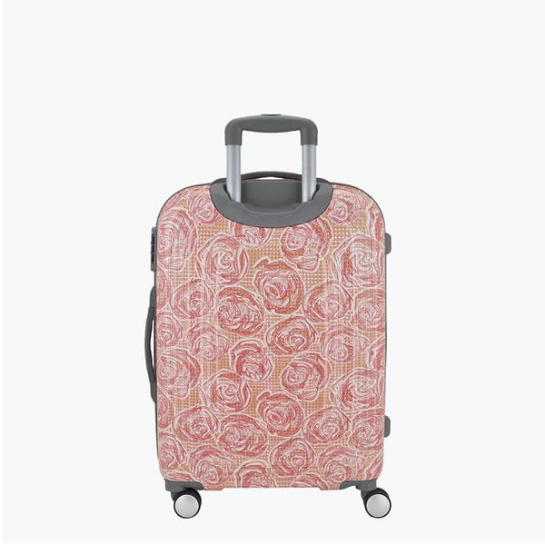 Genie Rose Hard Luggage- Pink 79 CM - Genx Bags Online