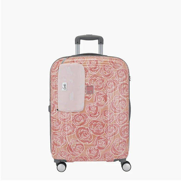 Genie Rose Hard Luggage- Pink 79 CM - Genx Bags Online