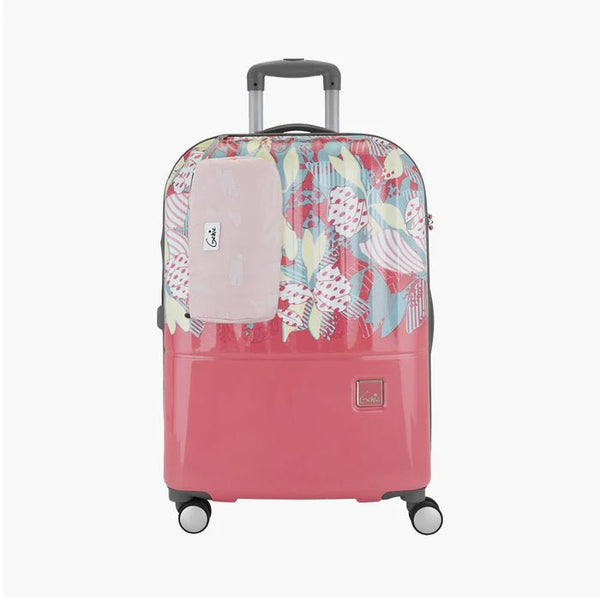 Genie Sprout Hard Luggage- Pink 79 CM - Genx Bags Online