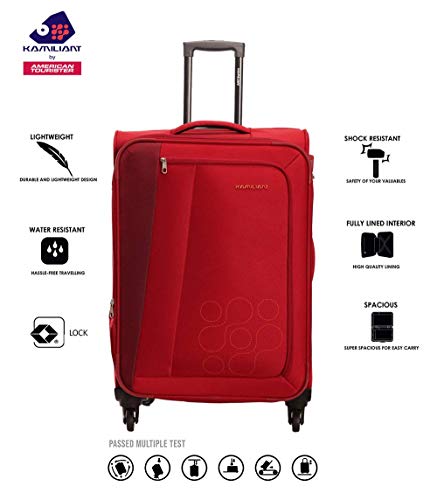 KAMILIANT by AMERICAN TOURISTER KAMPALA Set of 2 fabric Small Medium and Large 4w Soft sided trolley Luggage - Genx Bags Online