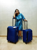 KAMILIANT by AMERICAN TOURISTER KAMPALA Set of 2 fabric Small Medium and Large 4w Soft sided trolley Luggage - Genx Bags Online